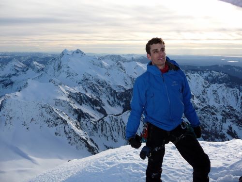 ARCS Scholar Jesse Salk Hiking in the icy Canadian Mountains