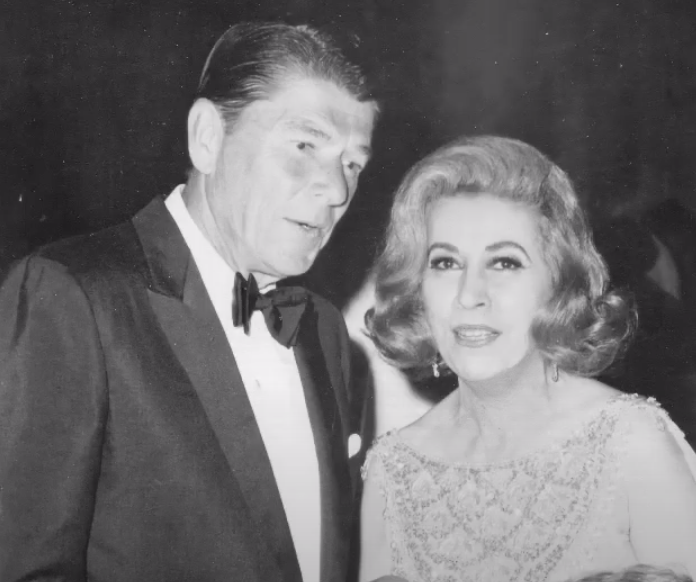 Florence Malouf with Ronald Regan