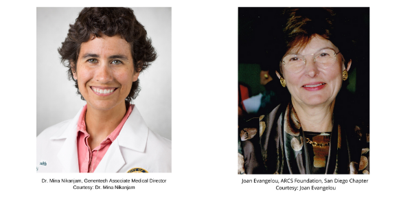Dr. Mina Nikanjam & Joan Evangelou, ARCS Foundation